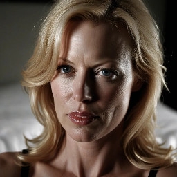 Alison Eastwood portrait, 35 years old, lofty, bedroom