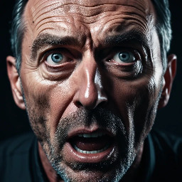 student looking surprised, realistic facial expression