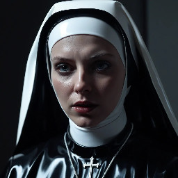 a nun in latex