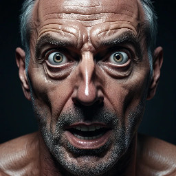 student looking surprised, realistic facial expression