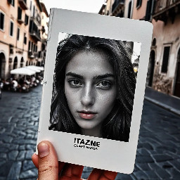 usando los rasgos faciales de la foto de carnet, hazme una foto para que sea de perfil en instagram donde el modelo este en una ciudad italiana, con una pose distinta y sin mirar a camara