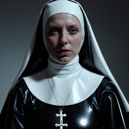 a nun in latex